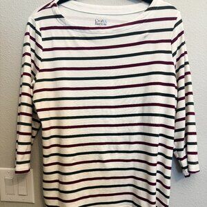 Croft and Barrow 3/4 sleeve top- L